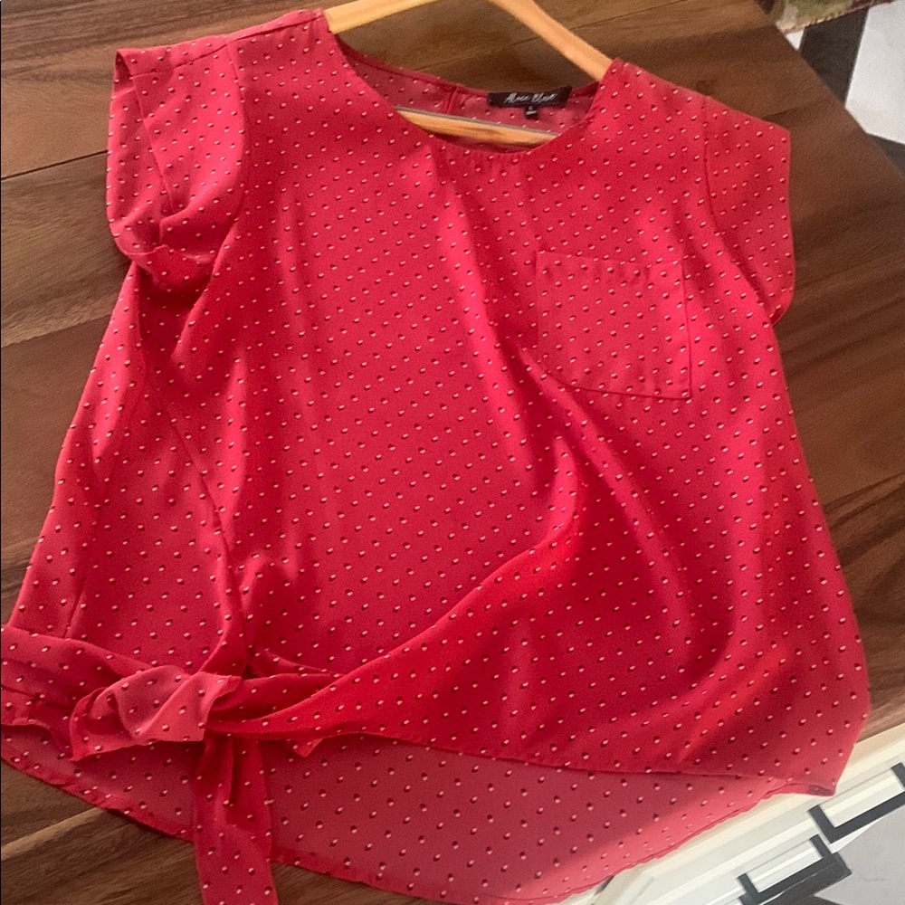Red Polka Dot Top by New Look
